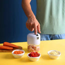 Mini Processador Elétrico de Alimentos Recarregável de Aço Inox